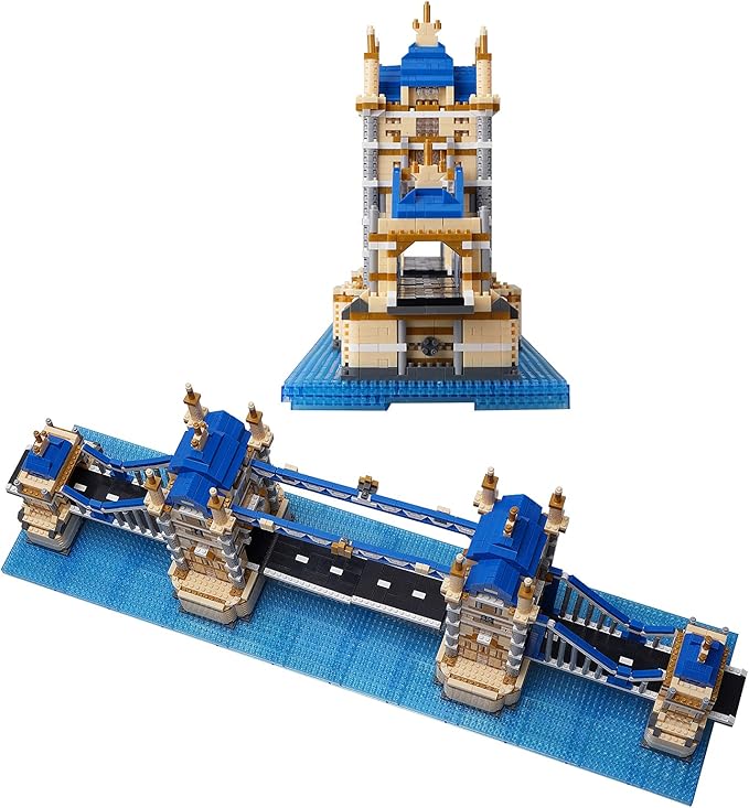 Building Blocks Set, London Tower Bridge Model Micro Mini Blocks, 3800 PCS Architecture Model Kits