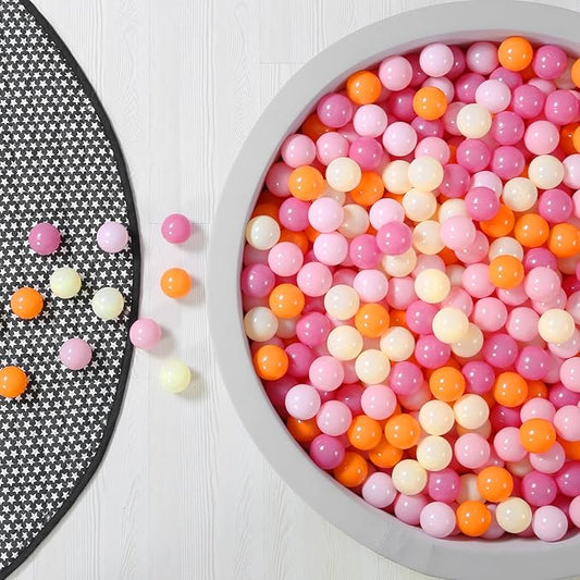 GOGOSO Pit Balls Pink Balls for GirlsToddlers for Playhouse, Playpen, Baby Pool, Play Ball Fun Centers, for Babies, Kids, Phthalate Free BPA Free,100 Balls