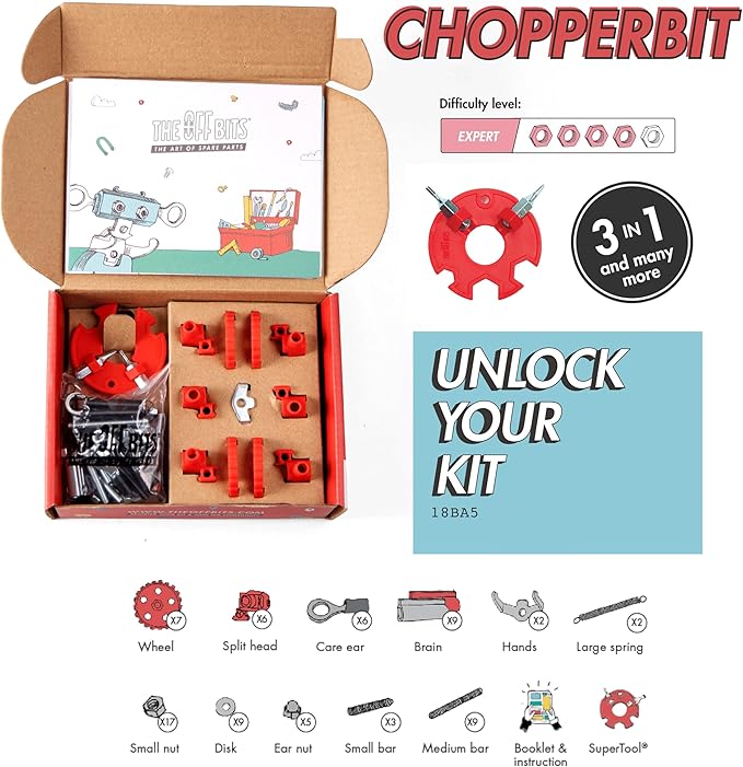 Stem Building Toys, ChopperBit Educational Build Your Own Robot Toy for Kids 8+ Year Old Boys and Girls, Stem Toys Engineering Kit, Motorcycle Vehicle Construction Toys Steam Gift