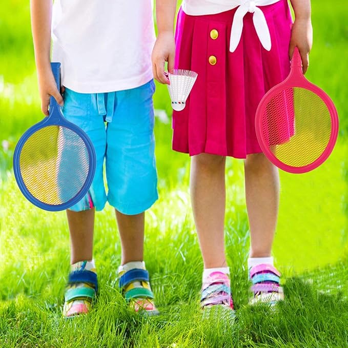 Badminton Racket Set for Kids, Toddlers with 2 Paddles, Ball and Birdie - Junior Kindergarten Student Outdoor Sports Tennis Racquet Play Game Beach Toys