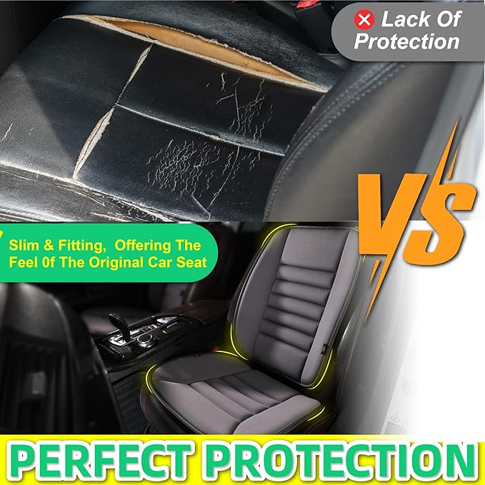 kingphenix Car Seat Cushion with Back Support Pillow: Enhanced Comfort Memory Foam Design for Pain Relief, Ideal for Drivers and Office Use - Ergonomic Lumbar Comfort for Long Sitting - Dark Grey