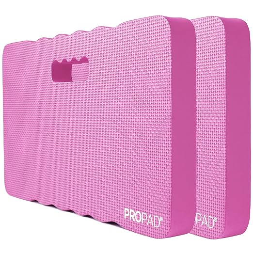 Thick Kneeling Pads, Garden Kneeler for Gardening, Bath Kneeler for Baby Bath, Kneeling Mat for Yoga, Knee Pad for Work, Extra Large (XL) 18 x 11 x 1.5 Inches, Pink (Pack of 2)
