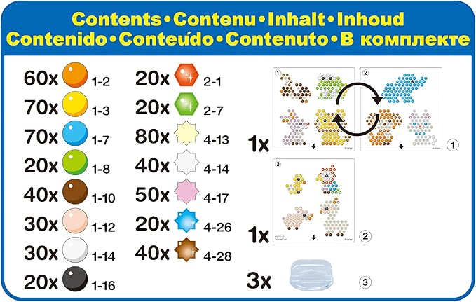 Aquabeads Arts & Crafts Animal Buddies Theme Refill with Beads and Templates
