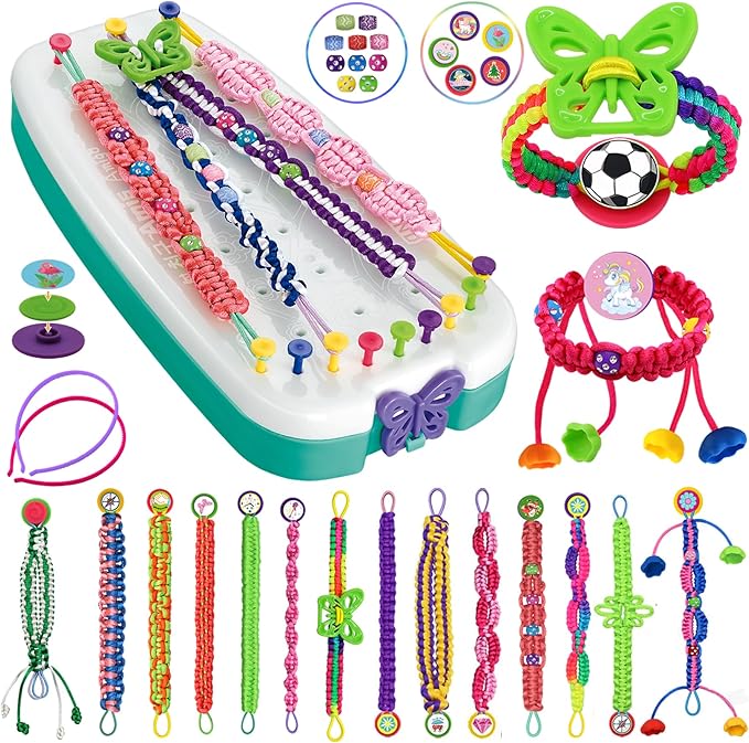 Coiinala Friendship Bracelet Making Kit Toys for Girls, Ages 7-12 Girls Gifts Ideas, Arts and Crafts String Maker, Bracelet DIY, Kids Jewelry Kit, Best Gifts Ideas for Kids Age 7 8 9 10 11 12 Year Old
