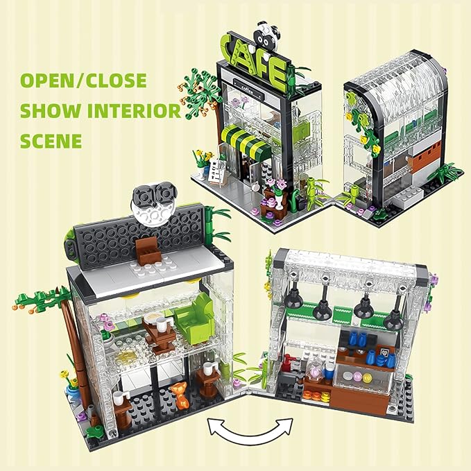 QLT Coffee Shop Building Set, Friends House Create Elegance and Warmth Environment, Nice Gift with Beautiful Gift Box for Girls 6-12 and Building Blocks Lover (589 Pcs)