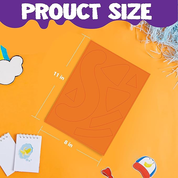 JOYIN 16 Packs Halloween Pumpkin Stickers Foam Craft Kit, Halloween Party Favors for Kids, Party Supplies Arts Activities, Funny Pumpkin Decorating Stickers, Jack O Lantern Stickers School Games Gifts