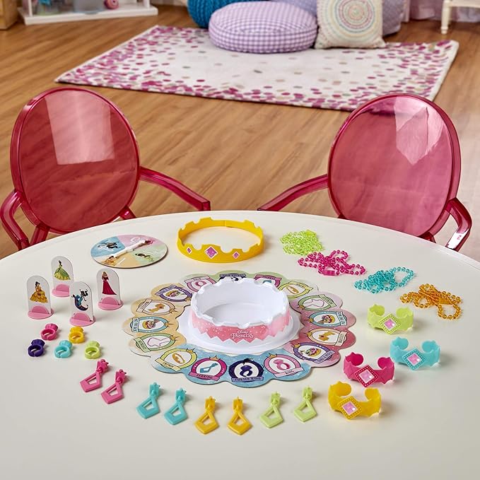 Hasbro Gaming Pretty Pretty Princess: Edition Board Game Featuring Disney Princesses, Jewelry Dress-Up Game for Kids Ages 5 and Up, for 2-4 Players