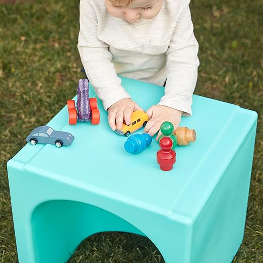 ECR4Kids Tri-Me 3-In-1 Cube Chair, Kids Furniture, Aqua