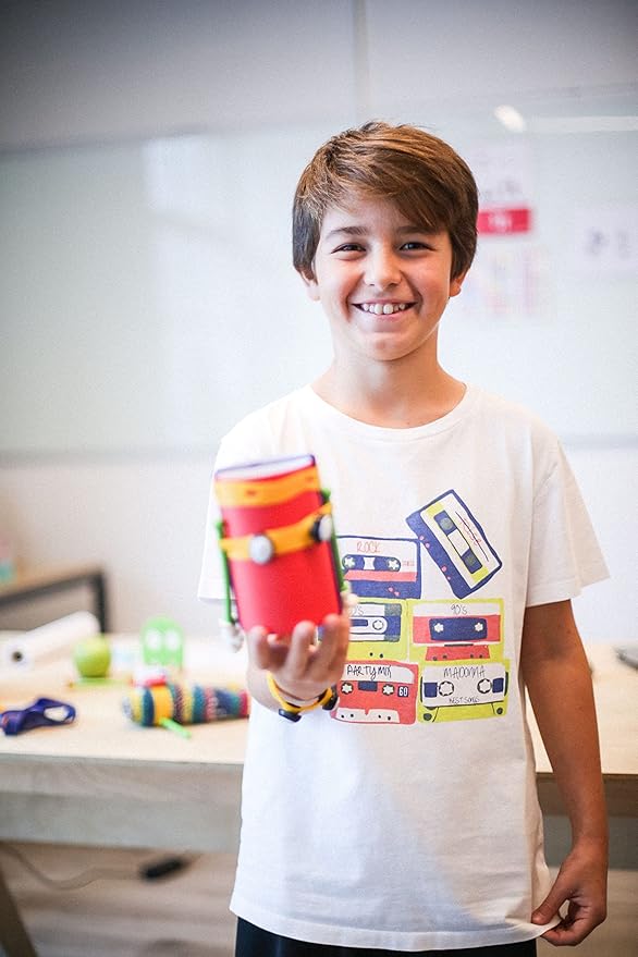 Open-Ended Educational Construction Arts and Crafts Building Toy Kit DIY Imaginative Recycling Toy-Making kit for Kids of All Ages Advanced 64 Pcs Set