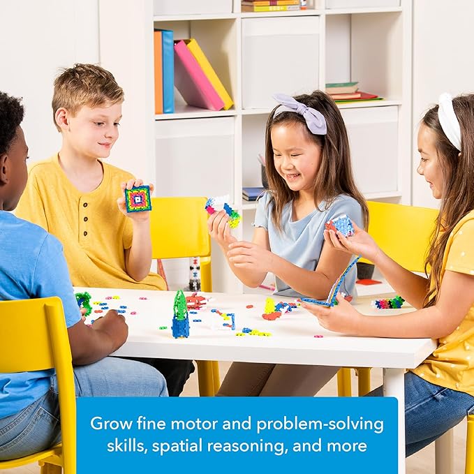 PLUS PLUS – Neon Mix - 300 Piece, Construction Building Stem/Steam Toy, Mini Puzzle Blocks for Kids