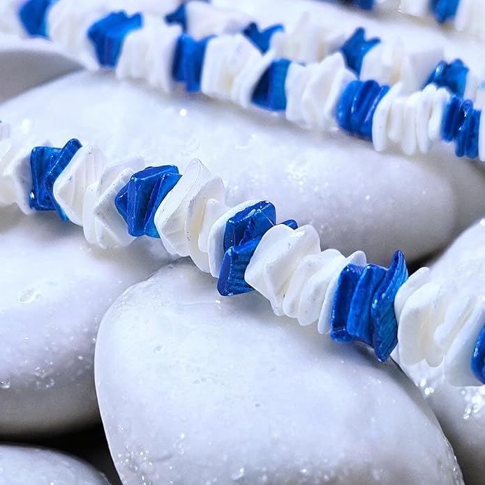 BlueRica Puka Shell Chips Necklace & Anklet Set (Multi)