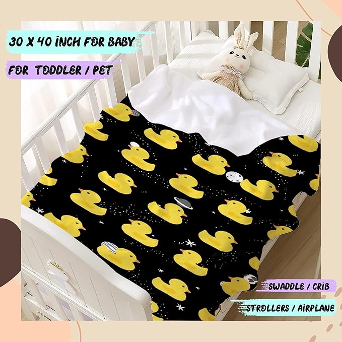 Aparajita Ruddy Duck Adult Duck Blanket Kids Funny Blanket Suitable for Bedroom Living Room Bed Sofa Crib Couch Chair Outdoor All Season Items That Yellow Duck Lovers Will Love 80"x60"for Adult