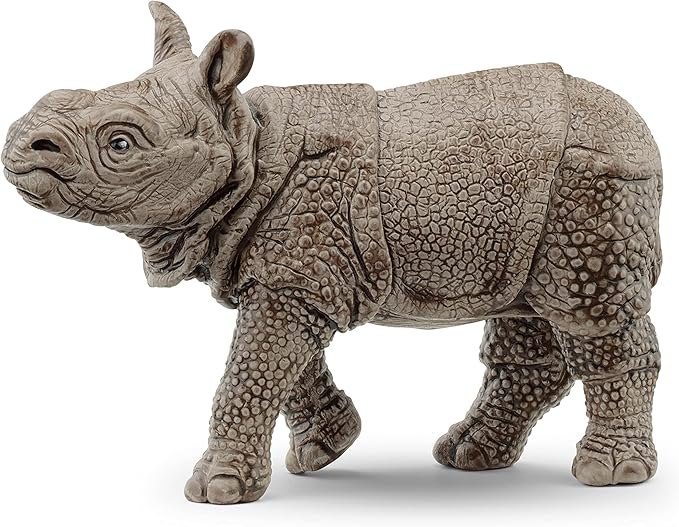Schleich Wild Life Realistic Baby Indian Rhinoceros Figurine - Authentic and Highly Detailed Wild Animal Toy, Durable for Education and Fun Play for Kids, Perfect for Boys and Girls, Ages 3+
