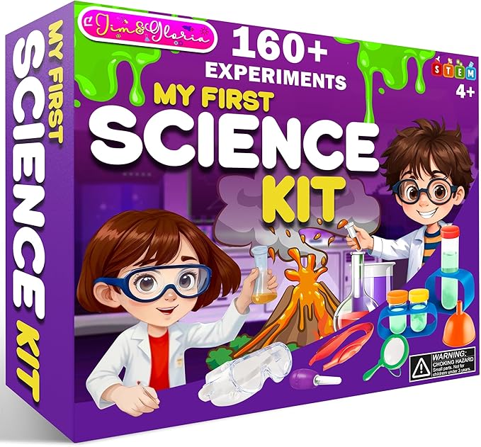 Jim&Gloria Science Kits for Kids 5 7 8 12 Year Old Birthday Gift for Girls Boys, Learning Educational Toy, Stem Toys Chemistry Experiments, DIY Volcano Project Set, Easter Gifts for Kids