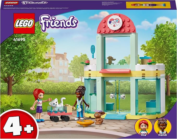 LEGO 41695 Friends Pet Clinic, Toy for Boys and Girls +4 Years with Mini Doll and Figures of Kitten and Bunny