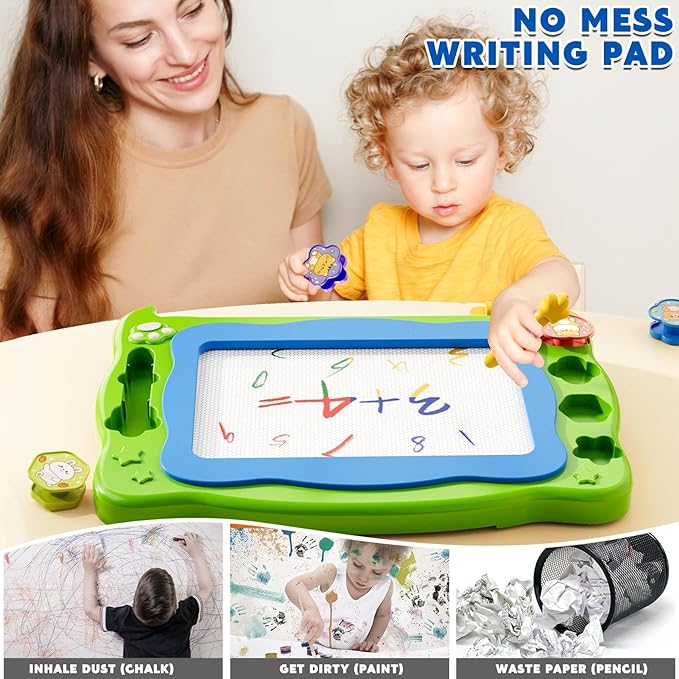Large Magnetic Drawing Board for Toddlers, Magnetic Doodle Board for Kids, Etch A Sketch Magnet Erasable Writing Pad, Preschool Education Travel Toys for Kids Boys Girls Age 3 4 5 6 7 8 Years Old