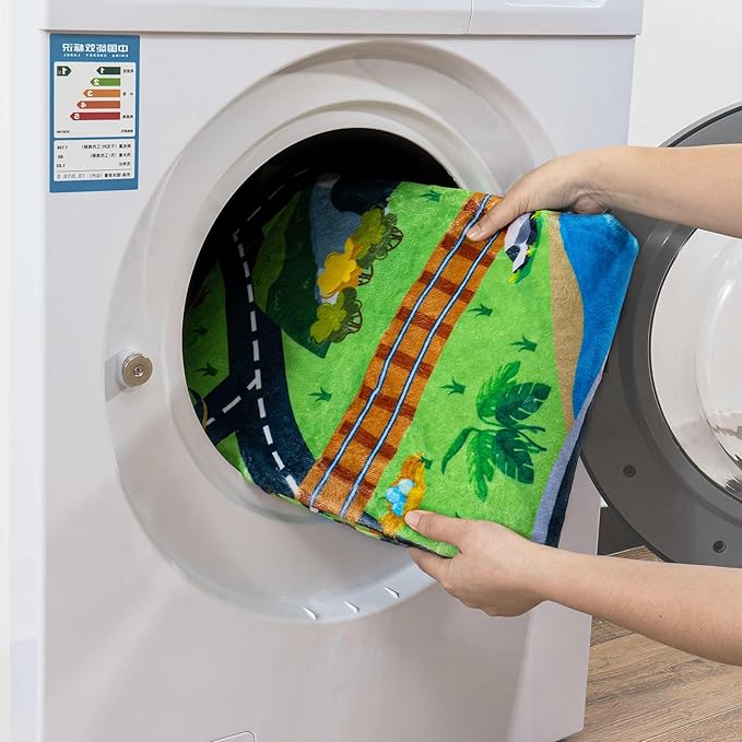 Kids Rugs for Playroom - Soft & Non-Slip 9x12 Feet Dinosaur Play Mat,Childrens Dinosaurs Carpet Washable Rug for Classroom Nursery Bedroom Boys