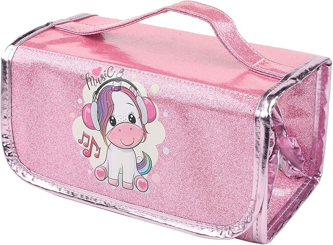 Fruit Scented Markers Set 56 Pcs with Unicorn Pencil Case, Gifts for Girls Ages 4-6-8, Supplies for Kids Art and Craft Coloring