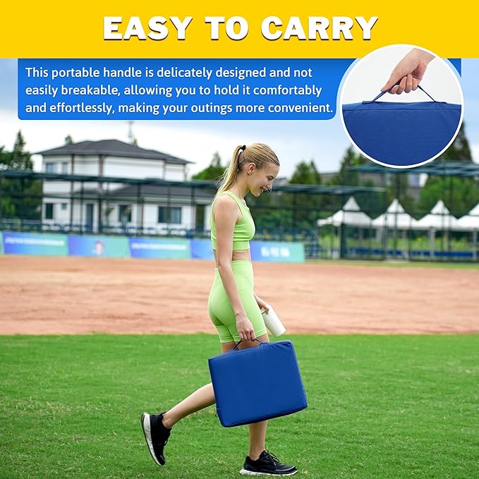 2 Pcs Stadium Seat Cushions Water-Repellent Bleacher Seat Cushions Indoor & Outdoor Seat Cushion for Bleachers Portable Stadium Cushion for Sports Events, Office Chairs, Beaches