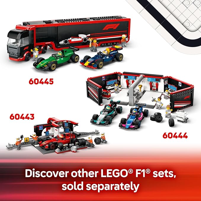 LEGO City F1 Driver with McLaren Race Car Toy - Model Car Building Toy Kit for Kids, Boys and Girls, Ages 6+ - F1 Collectible for Fans - with a Driver Minifigure - Gift Idea for Birthdays - 60442