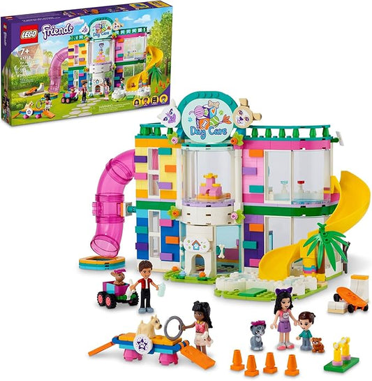 LEGO Friends Pet Day-Care Center 41718 Animal Set, Heartlake City Toy, Birthday Gifts for Kids, Girls and Boys 7 Plus Years Old, with Doggy Figure & 3 Mini Dolls