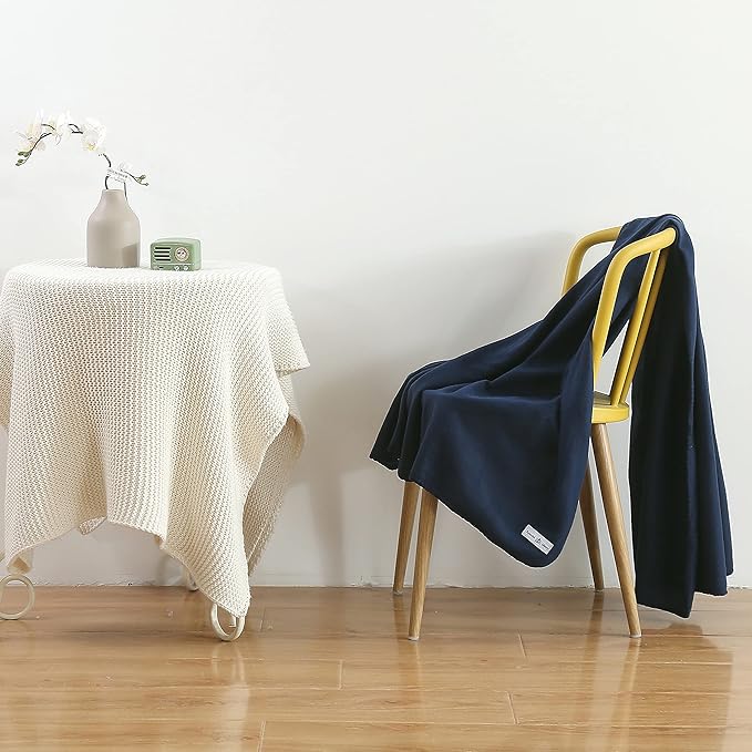 Special SG Glory Fleece Throw Blankets Bulk Fleece Blankets Solid Wholesale Lightweight Warm Soft for Pet Bed Sofa Couch Office Wedding Gifts Travel Seasons (Navy, Pack of 6-50x60 Inches)