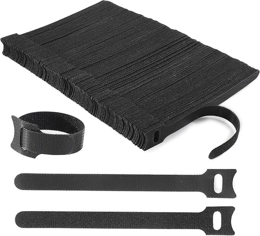 Nettbe Reusable Cable Ties, 210 PCS 8 Inches Adjustable Cord Straps Wire Organizer Cord Wrap and Hook Loop Cable Management