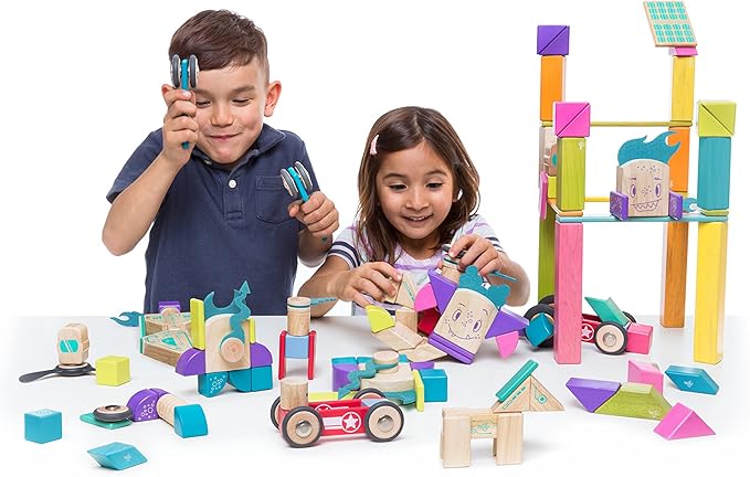 6 Piece Tegu Travel Pal Magnetic Wooden Block Set, Whale