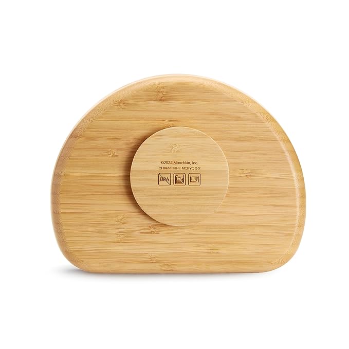 Munchkin® Bambou™ Divided Suction Plate - Eco-Friendly Bamboo Dinnerware for Babies and Toddlers