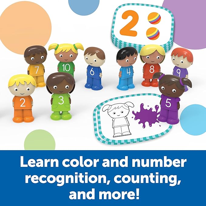 Learning Resources Skill Builders! Toddler 1-10 Counting Kids, Educational Toys for 18 Month Olds, Toddler Activities, Color Teaching Toys, 20 Pieces, Age 18 Months
