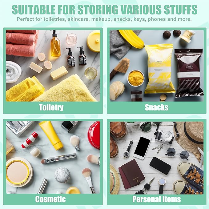 BuyCard Chenille Letter Clear Medicine Bags, Makeup Meds Bags, Preppy Patch Cosmetic Bag with Zipper and Wristlet, Waterproof PU&PVC Toiletry Medicine Storage Case, Portable Travel Drugs Pills Pouch