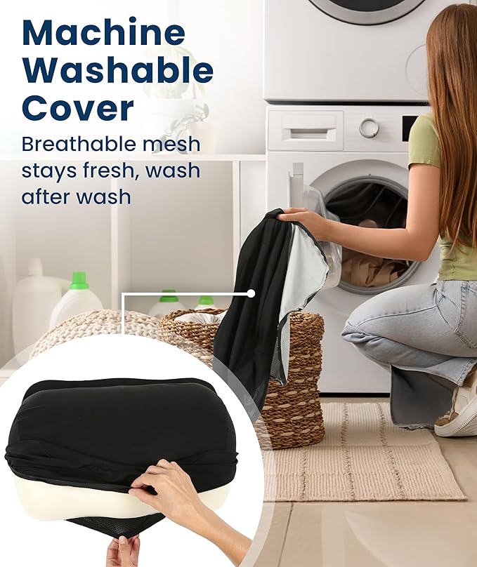 Everlasting Comfort Adjustable Cloud Foot Rest for Under Desk at Work with Pressure Point Nodes - Comfortable Memory Foam Office Foot Stool & Under Desk Pillow for Gaming & Home Accessories