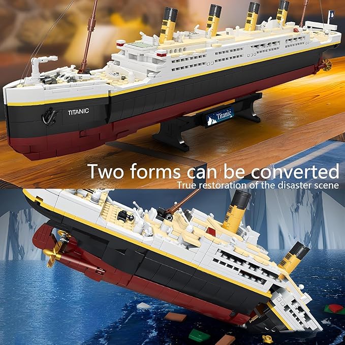 Titanic Building Blocks Set, Toy Ship Model Kit, Building Bricks Sets for Adults or Kids 6 Year Old, Compatible with Major Brands, 2022 Pieces Gift for Christmas Boys Girls Adults