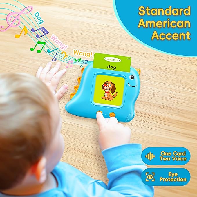 Talking Flash Cards for Toddlers, 540 Sight Words Flash Cards Speech Therapy Toys - Learning Educational Gifts for Age 1 2 3 4 5 6 Years Old Boys and Girls(540 Sight Words_Blue)