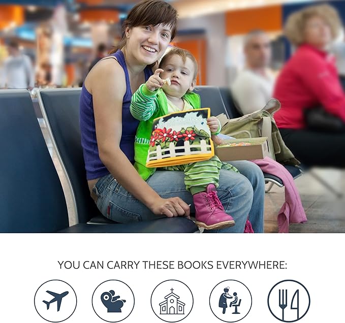 Just Imagine Bilingual Soft Book for 1 Year Old Babies | Written in English and Spanish | Sensorial Felt Book for Babies | Carry on Travel Play and Learn Sensory Toys | Early Child Development.