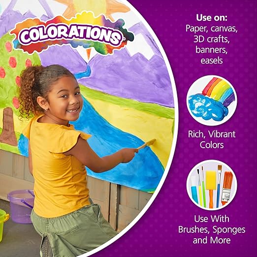 Colorations Washable Glitter Paint, Gallon, Green, Non Toxic, Vibrant, Bold, Kids Paint, Craft, Hobby, Fun, Art Supplies, 1 Gallon