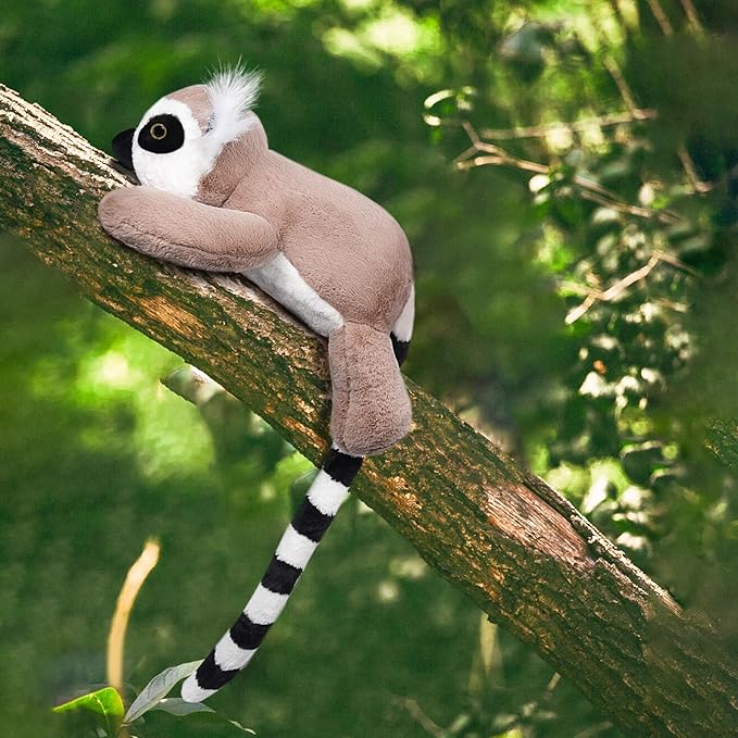 Niuniu Daddy 20" | 3.3 Pound Lemur Weighted Stuffed Animals, Large Pillowfort Plush Animal Toys for Kid Adult Baby, Cute Body Pillow for Gifts Presents Birthday Christmas Holiday Thanksgiving