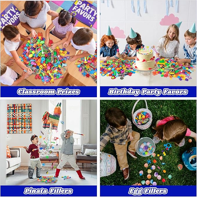 Amy&Benton 200PCS Little Toys for Kids School Prizes for Kids Toys Bulk Party Favors Gifts Treasure Box Toys