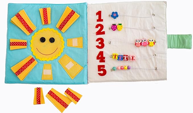 Play with Quiet Book, Montessori Toy Book, Creative and Basic Skill, Educational Toy, Toddler Activity Book, Busy Book, Toy Book