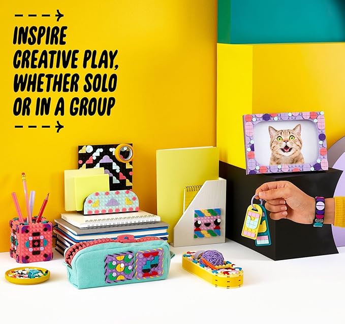 LEGO DOTS Designer Toolkit 10 in 1 Patterns Building Toy 41961 Arts and Craft Set for Creative Kids, Design Patches, Photo Frame, Pencil Holder, and More. 860+ Tiles. Gift Idea for Boys Girls Age 8+