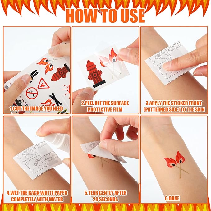 Leitee 60Pcs Firefighter Party Favors Fire Truck Birthday Party Supplies Decorations Including Fire Truck Toy Kids Boys Helmets Tattoo Wristband Drawstring Bag Silicone Bracelet for Fireman Party Gift