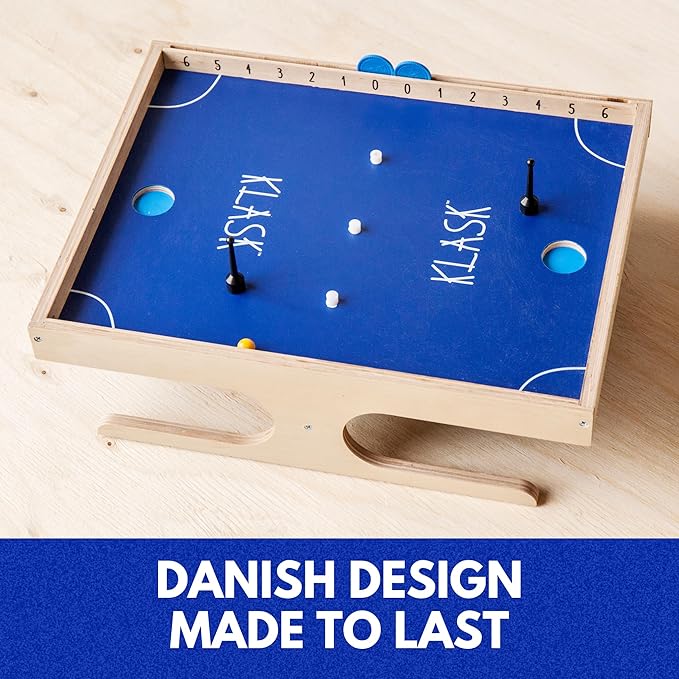 KLASK: The Magnetic Award-Winning Party Game of Skill - for Kids and Adults of All Ages That’s Half Foosball, Half Air Hockey