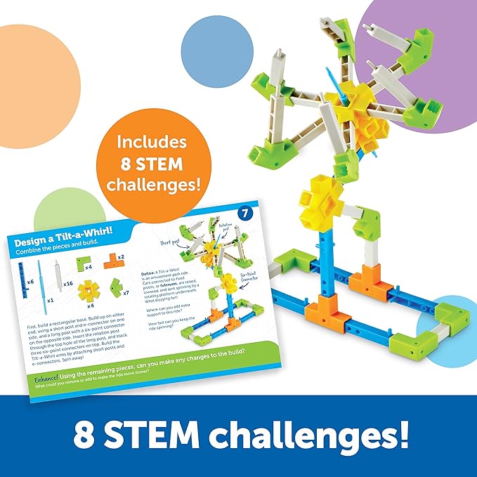 Learning Resources STEM Explorers Motioneering - 56 Pieces, Ages 5+STEM Toys for Kids, Brain Teaser Toys and Games, Kindergarten Games
