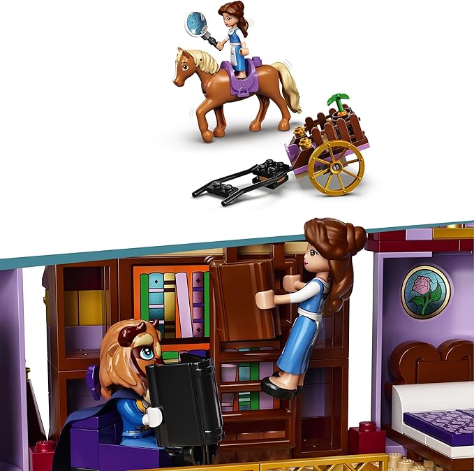 LEGO® Disney Belle and The Beast’s Castle 43196 Building Kit; an Iconic Castle Construction Toy for Creative Fun