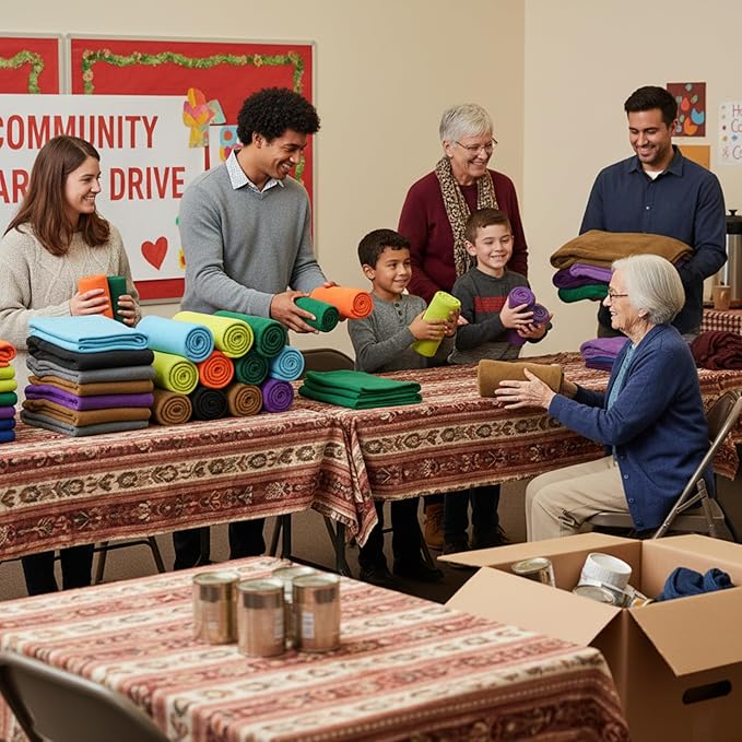 Kinlop Fleece Blanket Bulk 60 x 50 Inch Soft Lightweight Fleece Cozy Blanket Warm Throw Plush Pet Throw for Bed Couch Sofa Home Office Wedding Gifts Travel Camping (Fresh Color,80 Packs)