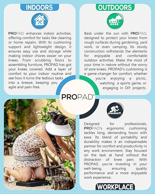 Thick Kneeling Pads, Garden Kneeler for Gardening, Bath Kneeler for Baby Bath, Kneeling Mat for Yoga, Knee Pad for Work, Extra Large (XL) 18 x 11 x 1.5 Inches, Black (Pack of 2)