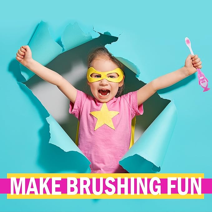 Kids Toothbrush Suction Cup, Toddler Toothbrush Soft Bristles, Child Toothbrush Suction Cups For Easy Access, Toddler Toothbrushes Handles Perfect For Tiny Hands of Boys and Girls (4 Pack - Penguin)