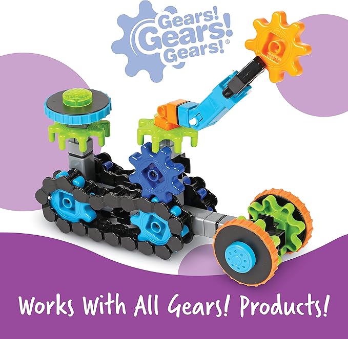 Learning Resources Gears! Gears! Gears! Robots in Motion Building Set - 116 Pieces, Ages 5+, Robot Toy, STEM Toys for Kids, Robots for Kids