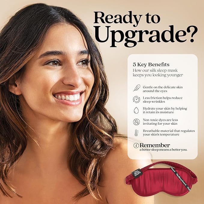 TheSleepGuard Pure Silk Sleep Mask [100% 6A Mulberry Silk, 22 Momme] Light Blocking Travel Essentials. Eye Masks for Sleeping. Black Oeko-Tex Blindfold. Eye Covers for Men & Women