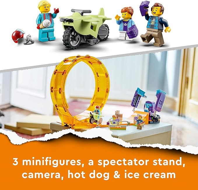 Lego City Stuntz Smashing Chimpanzee Stunt Loop 60338 Building Toy Set for Boys, Girls, and Kids Ages 7+ (226 Pieces)